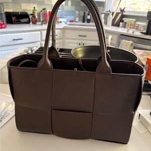 J.mclaughlin Elegant Brown small Tote Bag